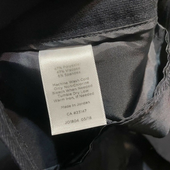 TALBOTS Barely Boot Curvy Black Trouser Dress Pant Sz 12 Petite Stretch Career - Picture 4 of 4